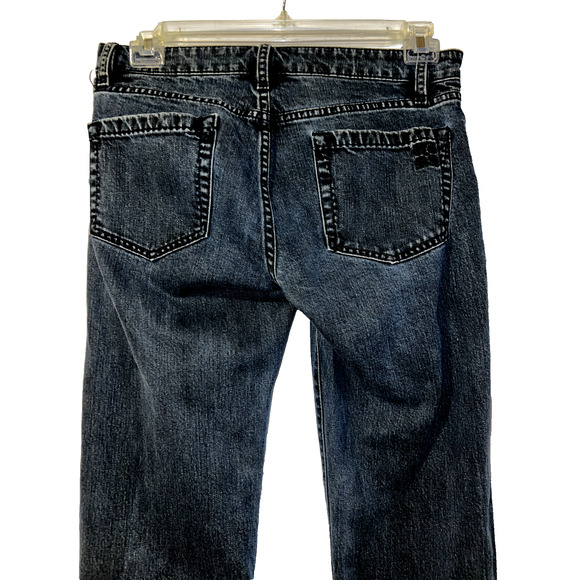 BCBG Maxazria Jeans Women's Size 30 Blue Black Mid Rise 5-Pkt Straight Leg Jean - Picture 5 of 8